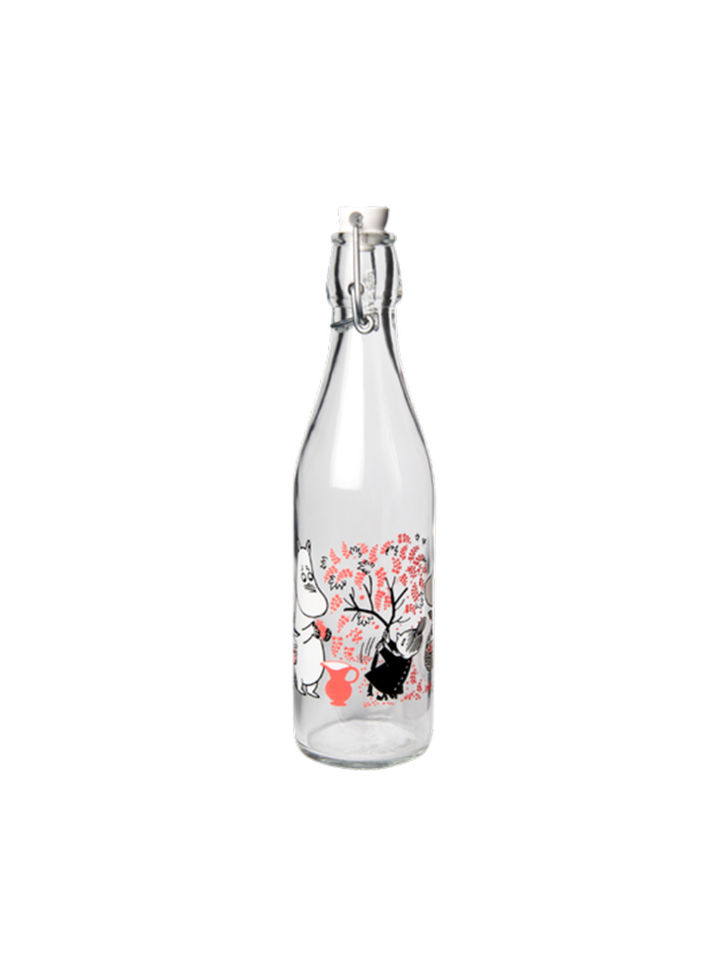 Szklana butelka z korkiem Moomin 0.5l BERRIES