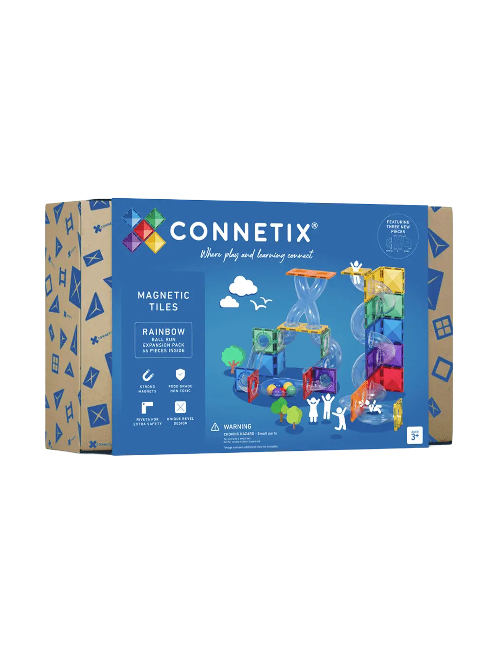 Klocki magnetyczne kulodrom Rainbow Ball Run Expansion Pack Connetix BÉBÉ Concept 