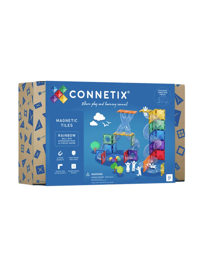Klocki magnetyczne kulodrom Rainbow Ball Run Expansion Pack Connetix BÉBÉ Concept 