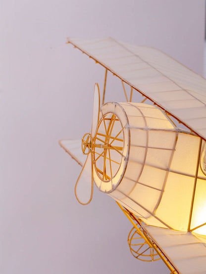 Ręcznie malowany lampion z jedwabiu Samolot Petit Pan BÉBÉ Concept 