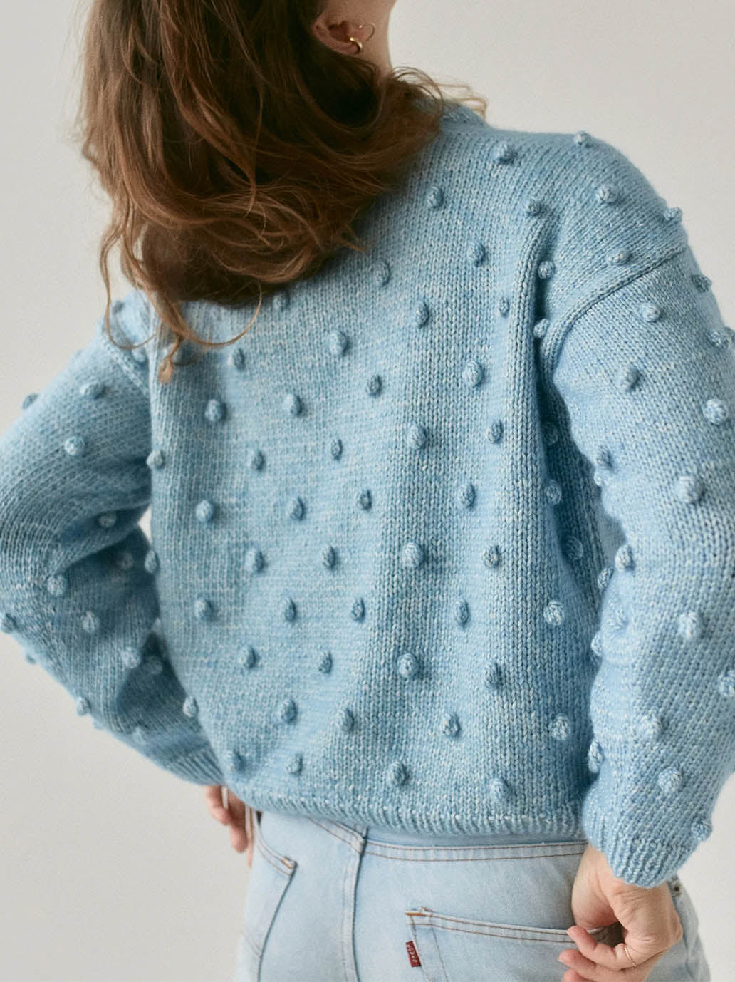 Sweter damski z wełny merino Popcorn Mille Family BÉBÉ Concept