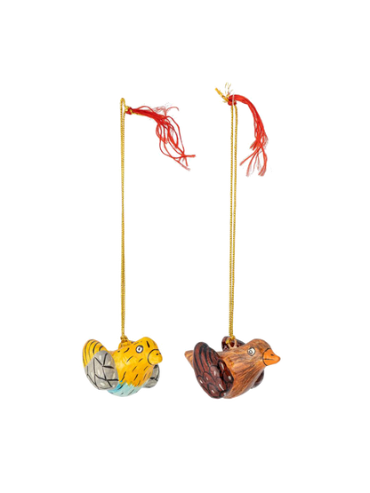 Zestaw ozdób choinkowych z paper mache Carmela Birds Bloomingville BÉBÉ Concept 