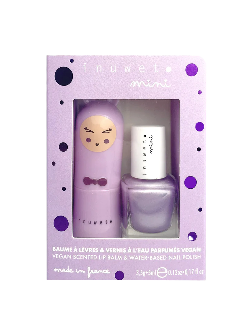 Zestaw dla dzieci Duo balsam do ust + lakier Inuwet BÉBÉ Concept 