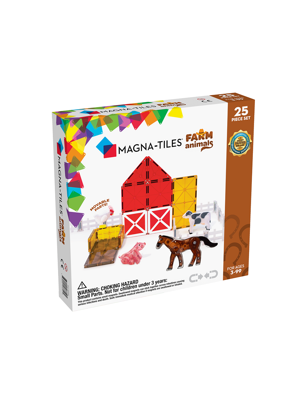 Klocki magnetyczne Farm Animals 25 el. Magna-Tiles BÉBÉ Concept
