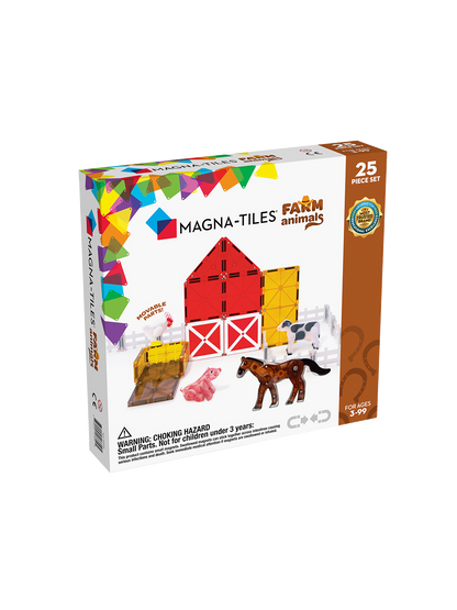 Klocki magnetyczne Farm Animals 25 el. Magna-Tiles BÉBÉ Concept