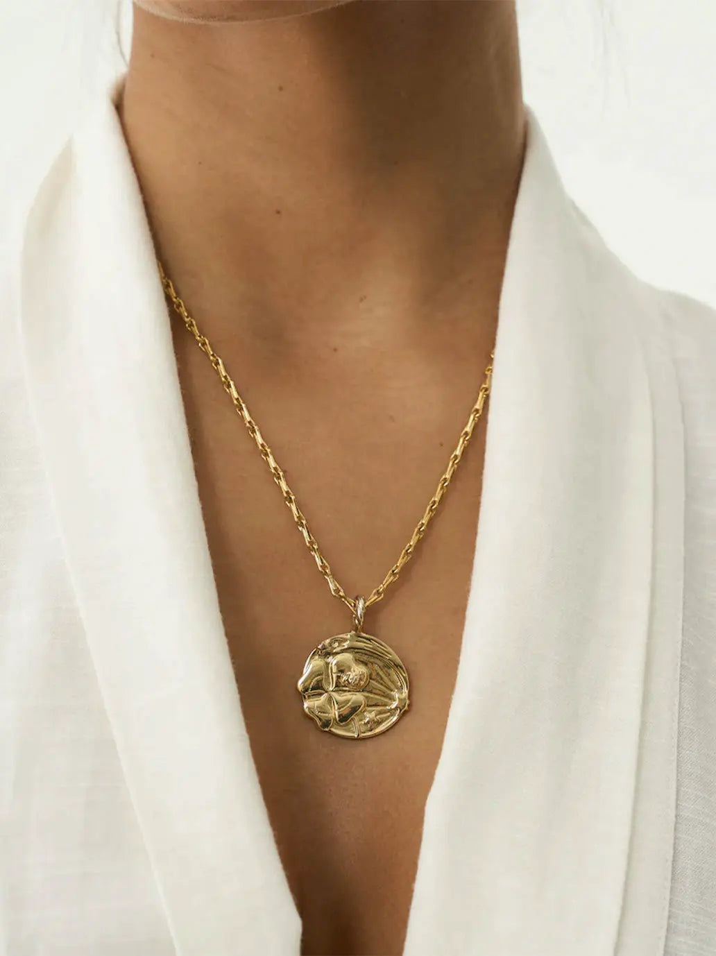 Pozłacany łańcuszek Radiant Plain Necklace Anna + Nina BÉBÉ Concept 