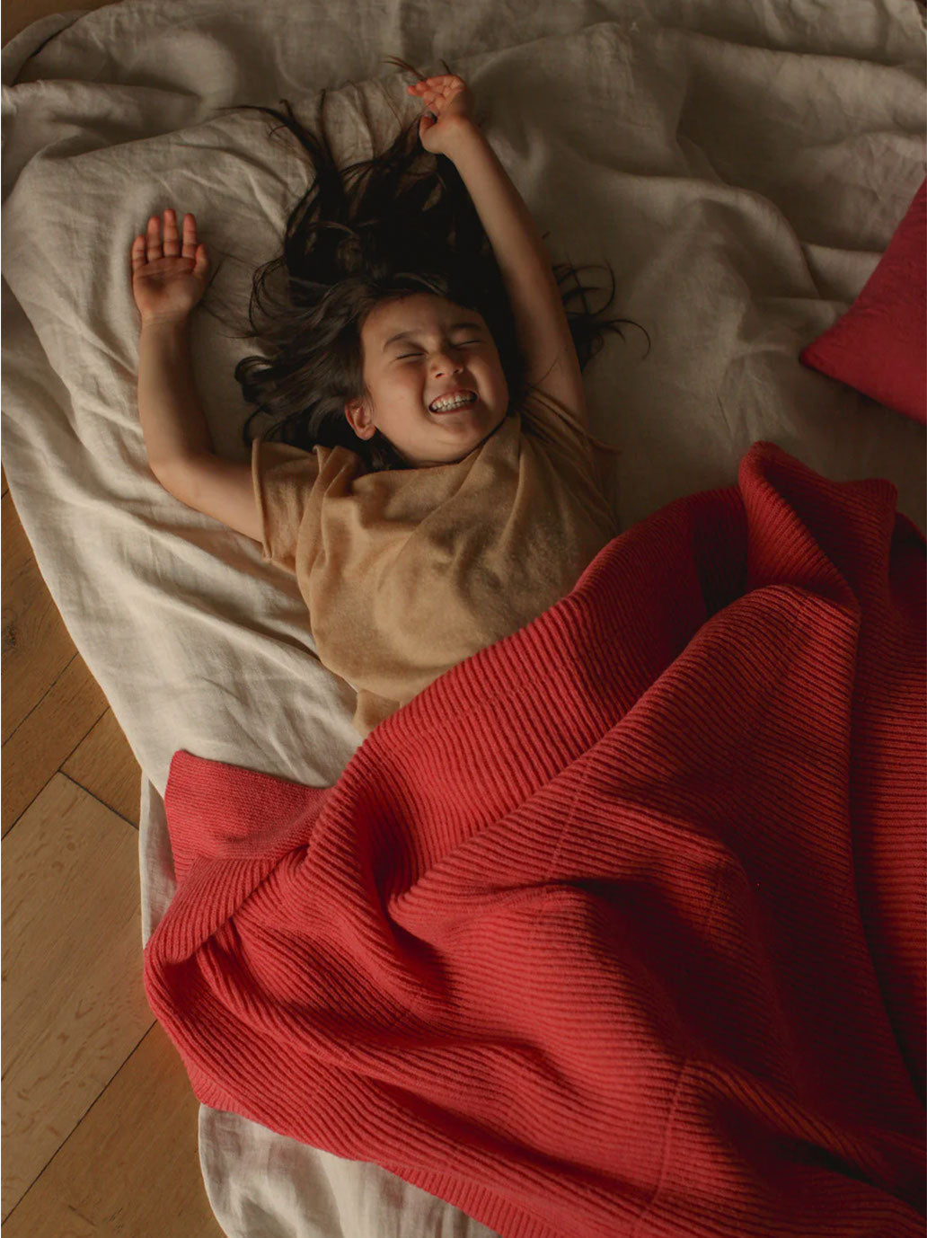 Duży koc z wełny merino Gaston Hvid BÉBÉ Concept 