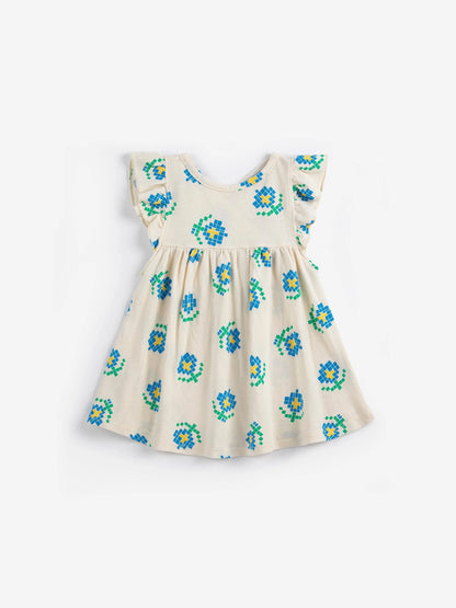 Sukienka Pixel Flowers all over ruffled dress Bobo Choses BEBE Concept 