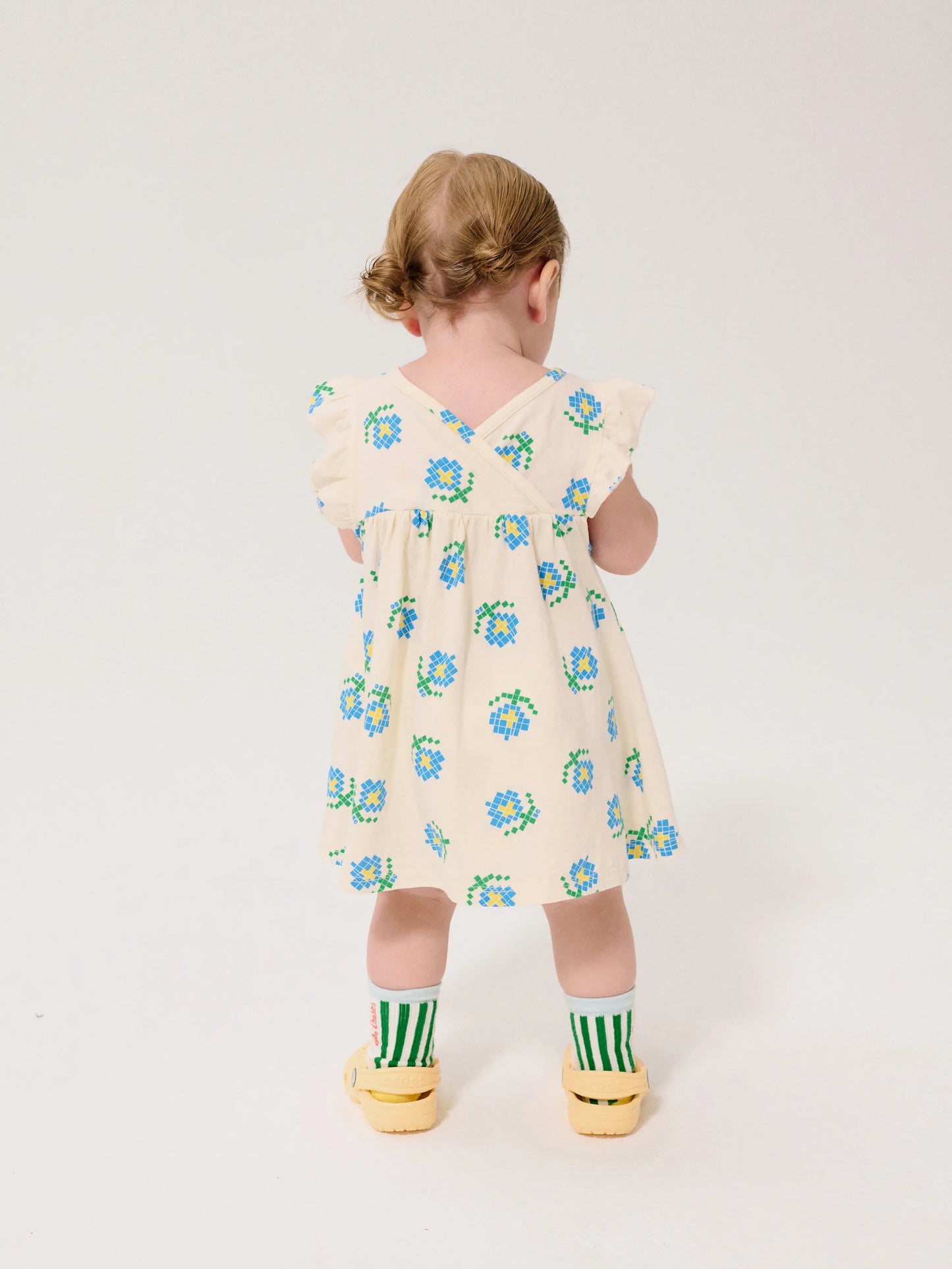 Sukienka Pixel Flowers all over ruffled dress Bobo Choses BEBE Concept 