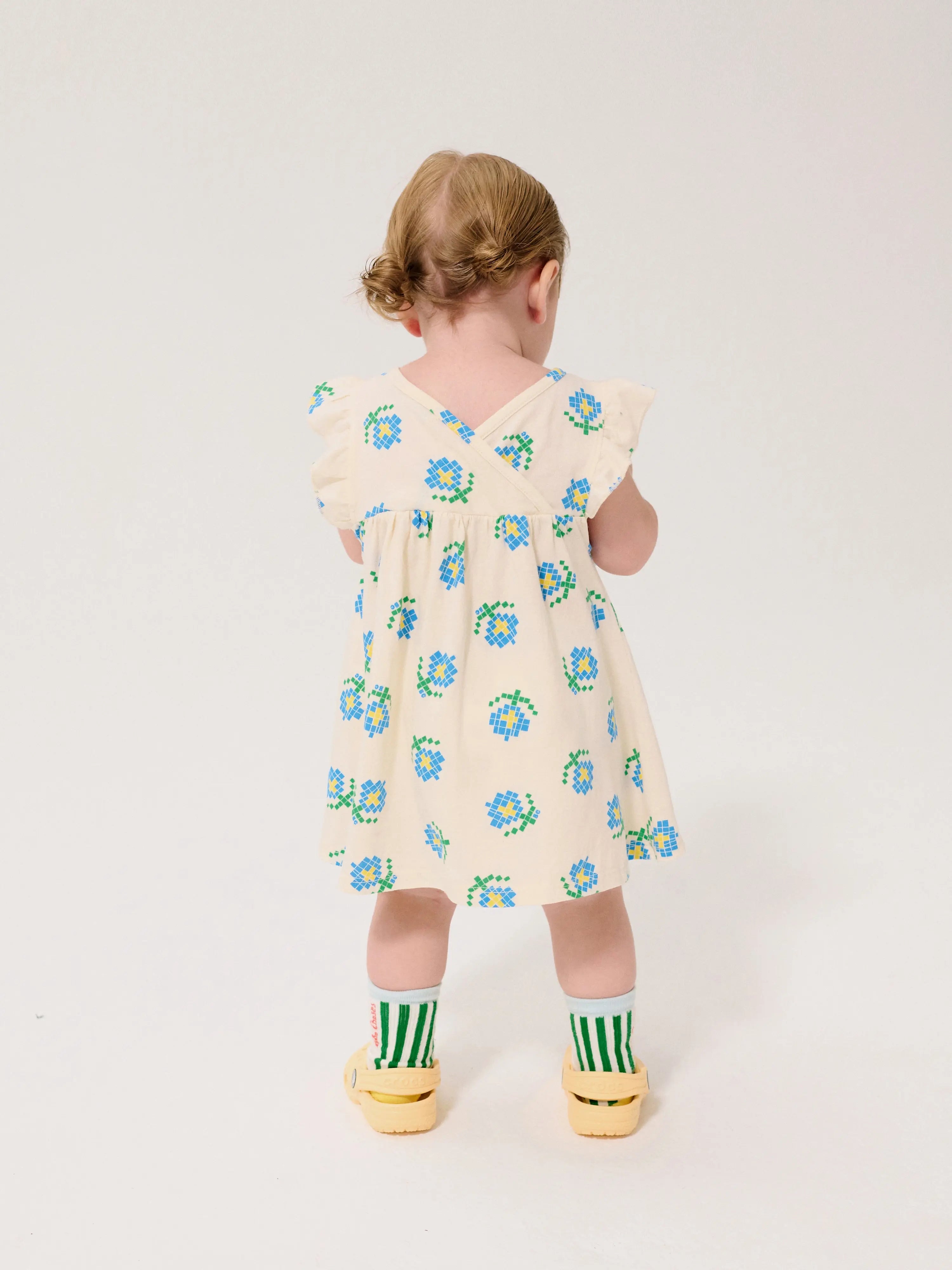 Sukienka Pixel Flowers all over ruffled dress Bobo Choses BEBE Concept 