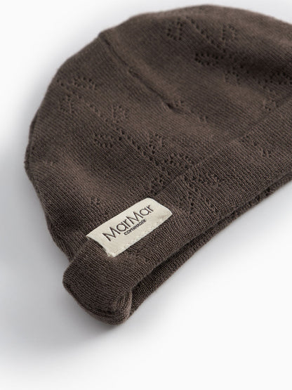 Czapeczka niemowlęca z merino Aiko Pointelle MarMar Copenhagen BÉBÉ Concept 