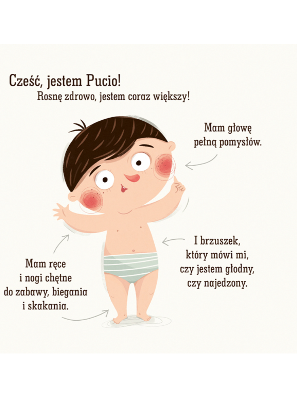 Pucio rośnie zdrowo Wydawnictwo Nasza Ksiegarnia BÉBÉ Concept