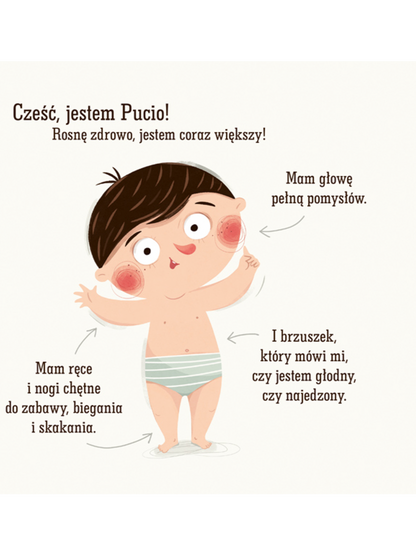 Pucio rośnie zdrowo Wydawnictwo Nasza Ksiegarnia BÉBÉ Concept