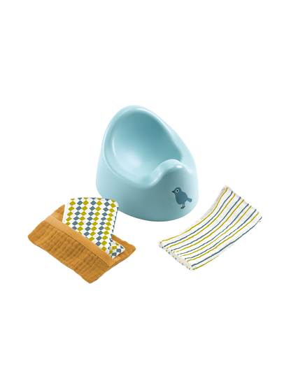 Nocnik z akcesoriami dla lalki Pomea Djeco BÉBÉ Concept 