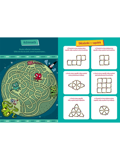 Labirynty i łamigłówki dla supermózgów Wydawnictwo Nasza Ksiegarnia BÉBÉ Concept 