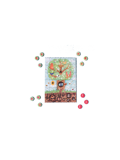 Puzzle kieszonkowe z grą obserwacyjną Jabłonka Londji BÉBÉ Concept 