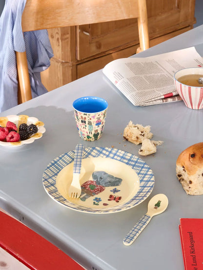 Głęboki talerz z melaminy Rice x Nathalie Lete RICE BÉBÉ Concept 