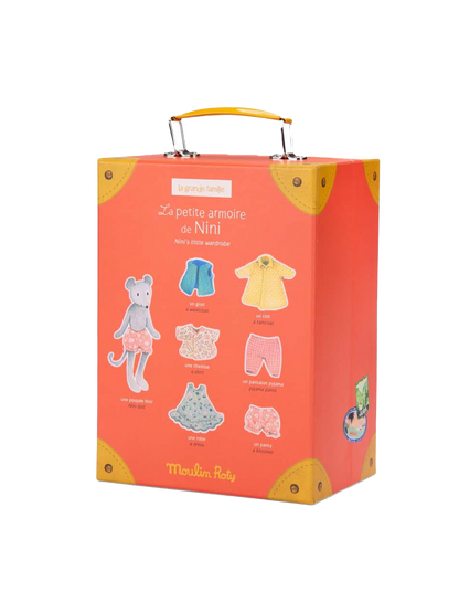 Walizka z garderobą i przytulanką Moulin Roty BÉBÉ Concept 