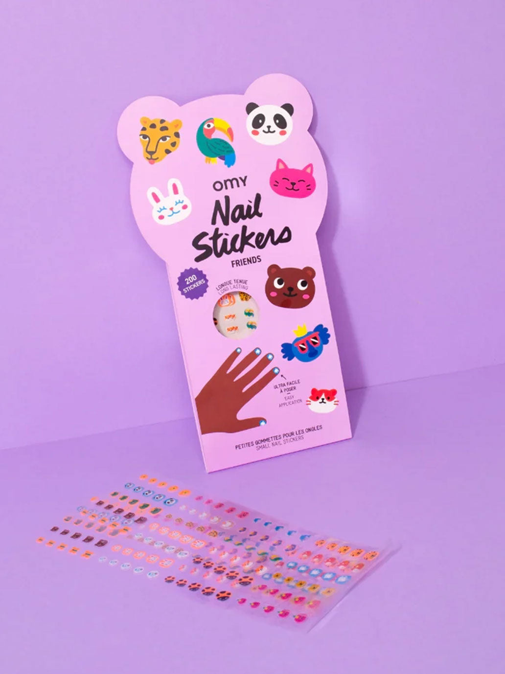 Naklejki na paznokcie dla dzieci 200 sztuk OMY BÉBÉ Concept 