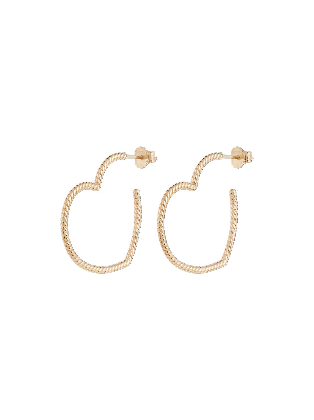 Złote kolczyki Lace & Love Hoop Earrings Anna + Nina BÉBÉ Concept 