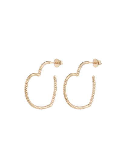 Złote kolczyki Lace &amp; Love Hoop Earrings Anna + Nina BÉBÉ Concept 