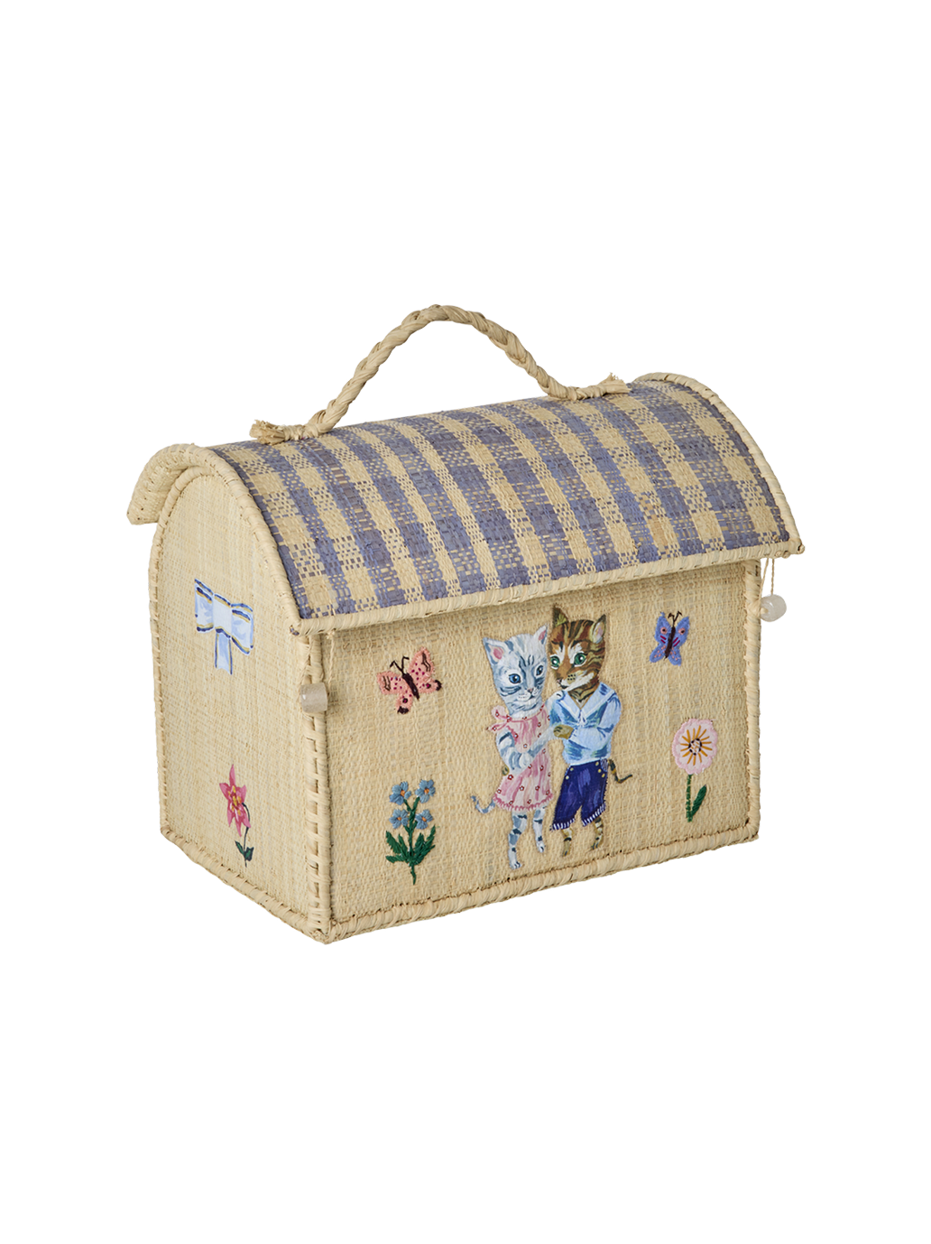 Mały kuferek Raffia Storage House RICE BÉBÉ Concept 