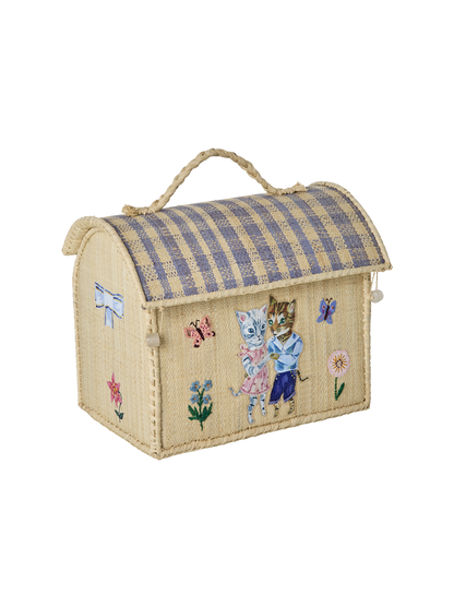 Mały kuferek Raffia Storage House RICE BÉBÉ Concept 