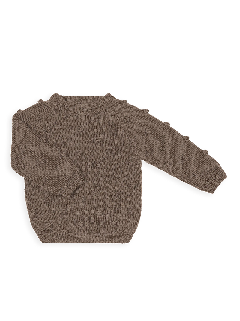 Sweterek popcorn z wełny merino Mille Family BÉBÉ Concept 