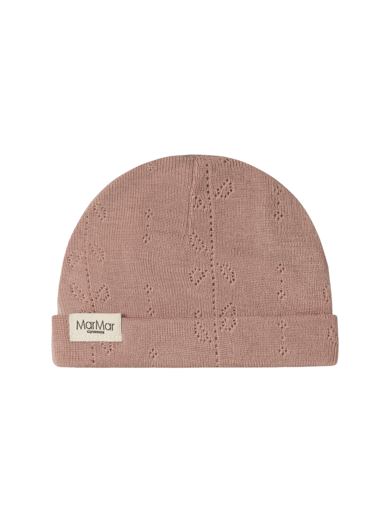Czapeczka niemowlęca z merino Aiko Pointelle MarMar Copenhagen BÉBÉ Concept 