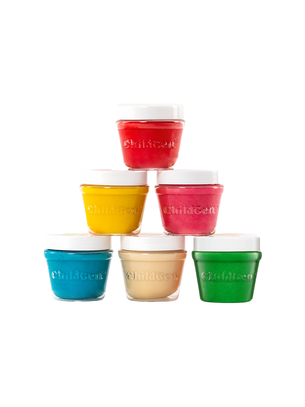 Naturalna ciastolina w słoiczkach 6 kolorów ChildGen BÉBÉ Concept 