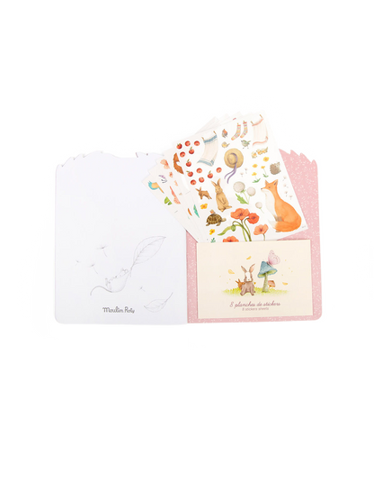 Kolorowanka z naklejkami Moulin Roty BÉBÉ Concept 