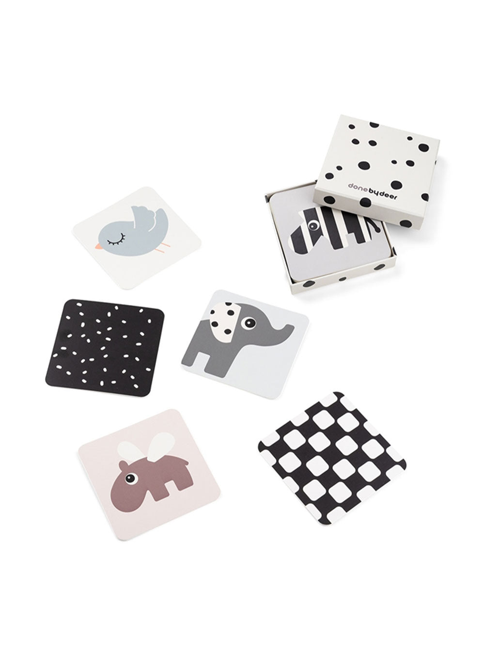 Karty kontrastowe dla niemowlaka 10 szt Done by Deer BÉBÉ Concept 