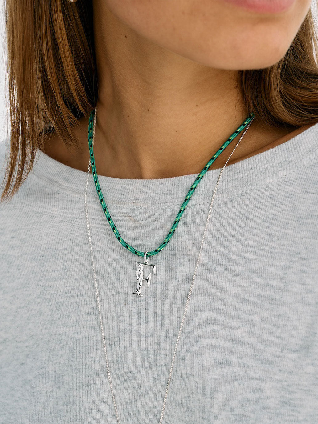 Srebrna zawieszka Initial Muse Necklace Charm