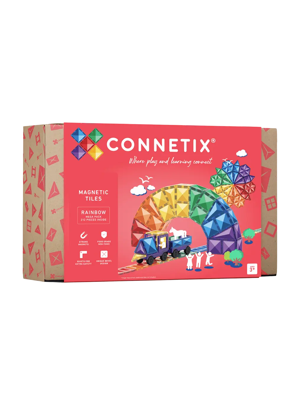 Klocki magnetyczne Rainbow Mega Pack Connetix BÉBÉ Concept 