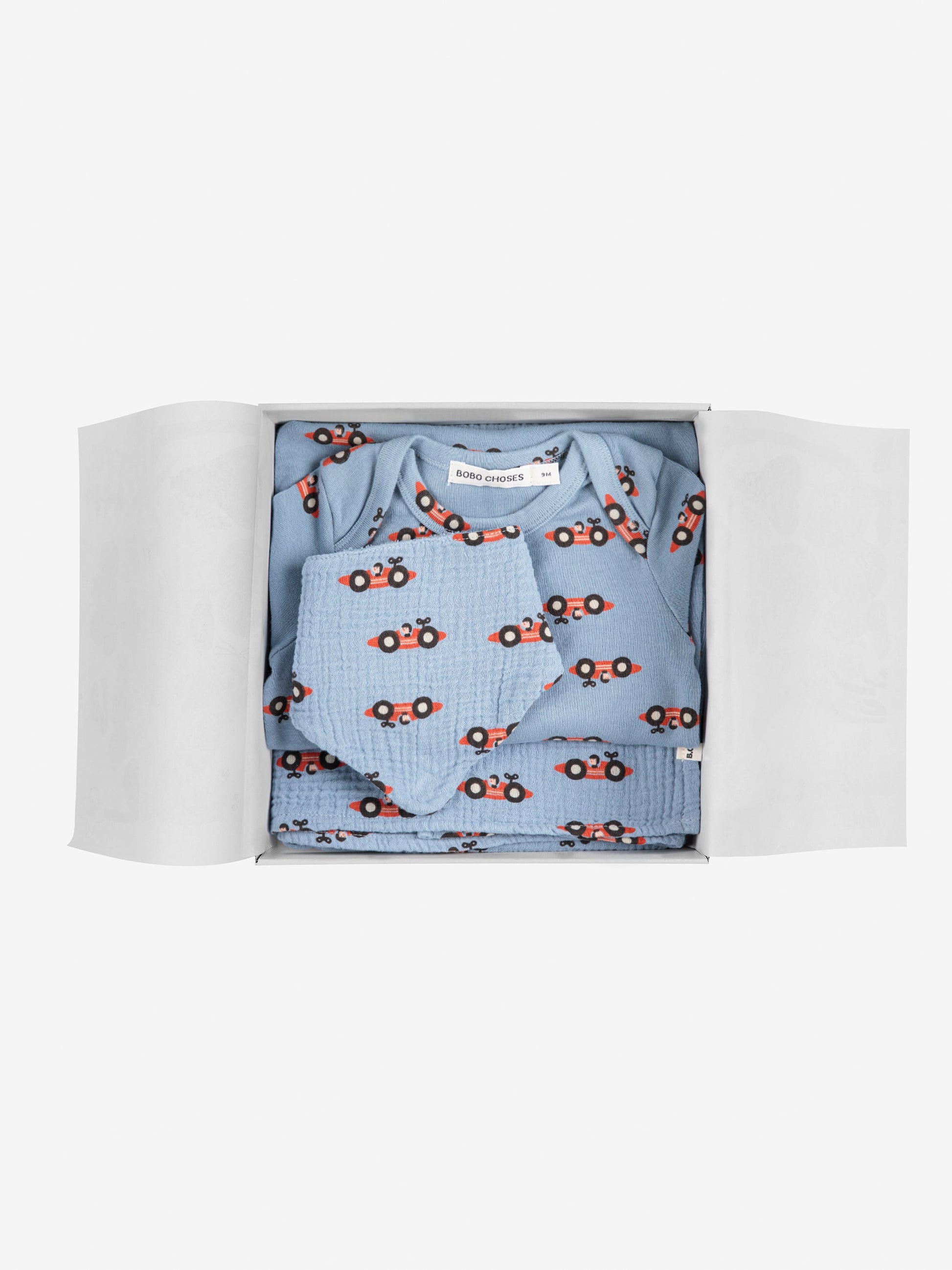 Racing Car all over gift set Baby Bobo Choses BÉBÉ Concept 