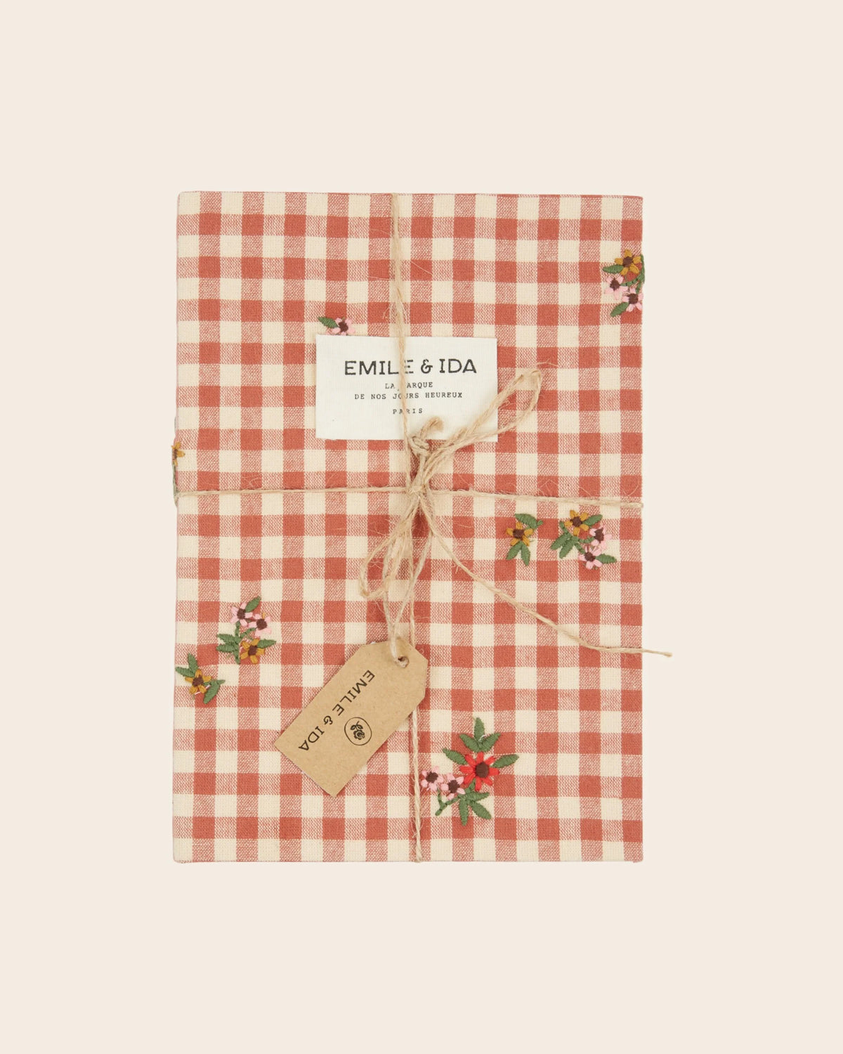 Notes w bawełnianej oprawie VICHY BRODERIE