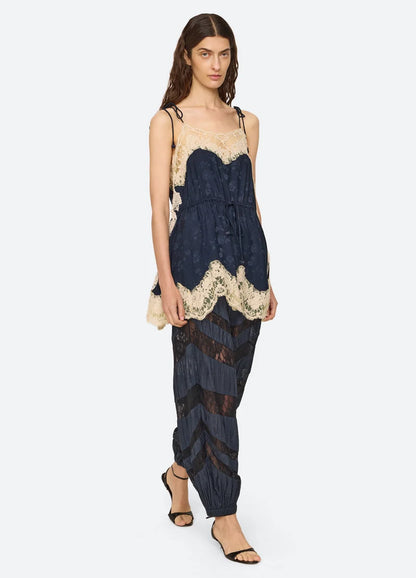 Margaret Solid Balloon Pants BLUE