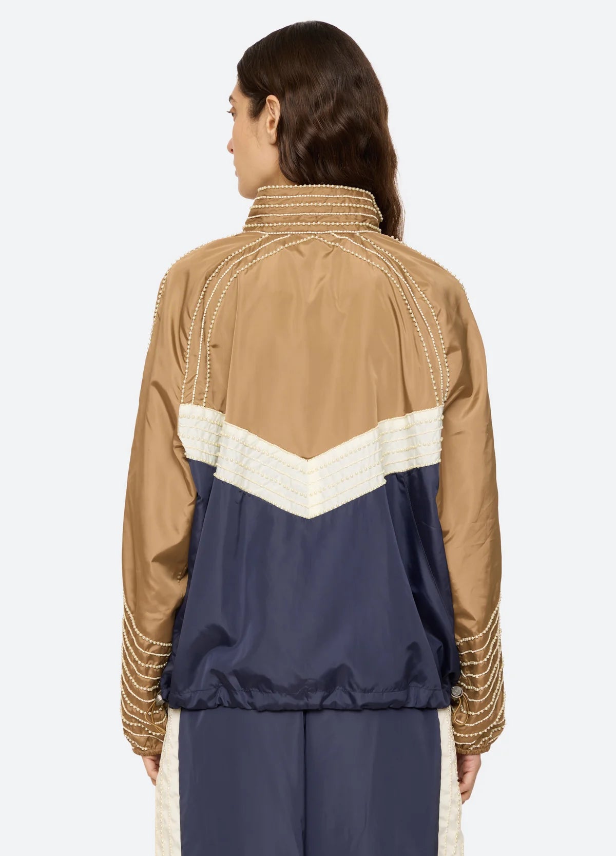 Quinn Embroidered Beaded Windbreaker