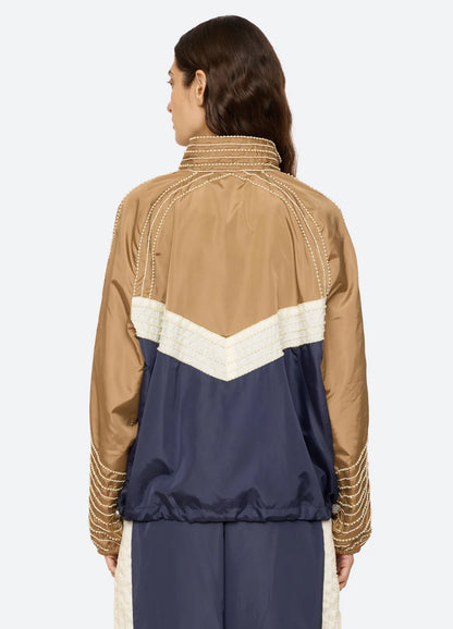 Quinn Embroidered Beaded Windbreaker MULTI