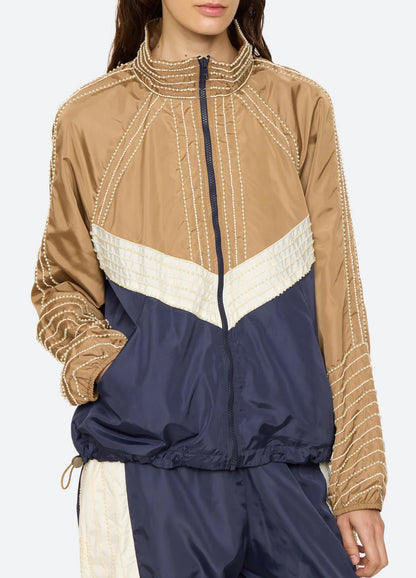 Quinn Embroidered Beaded Windbreaker MULTI