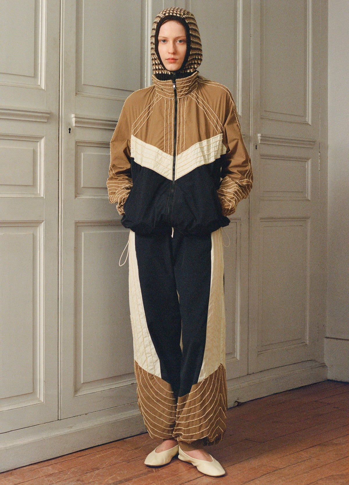 Quinn Embroidered Beaded Windbreaker