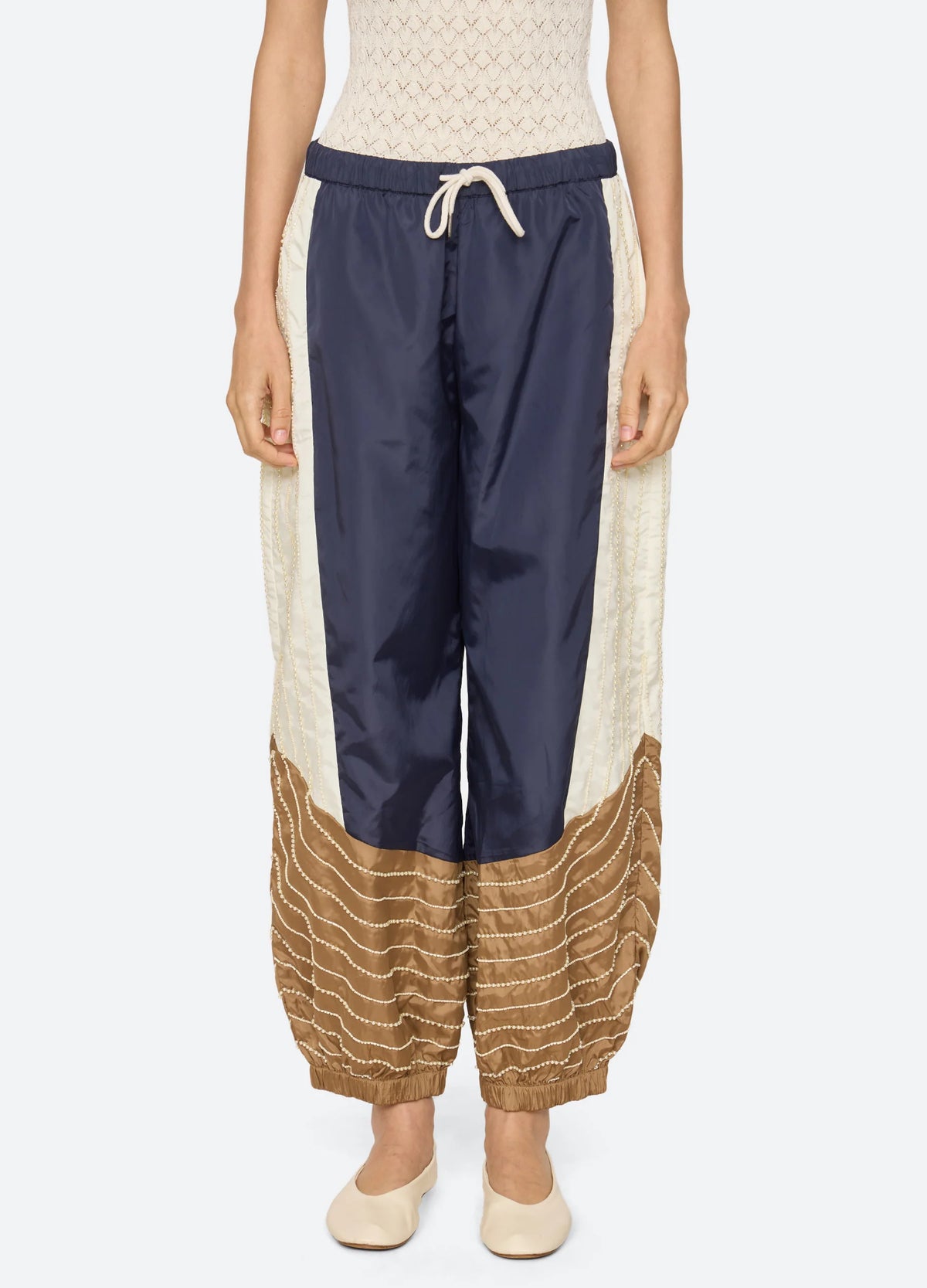 Quinn Embroidered Beaded Jogger MULTI