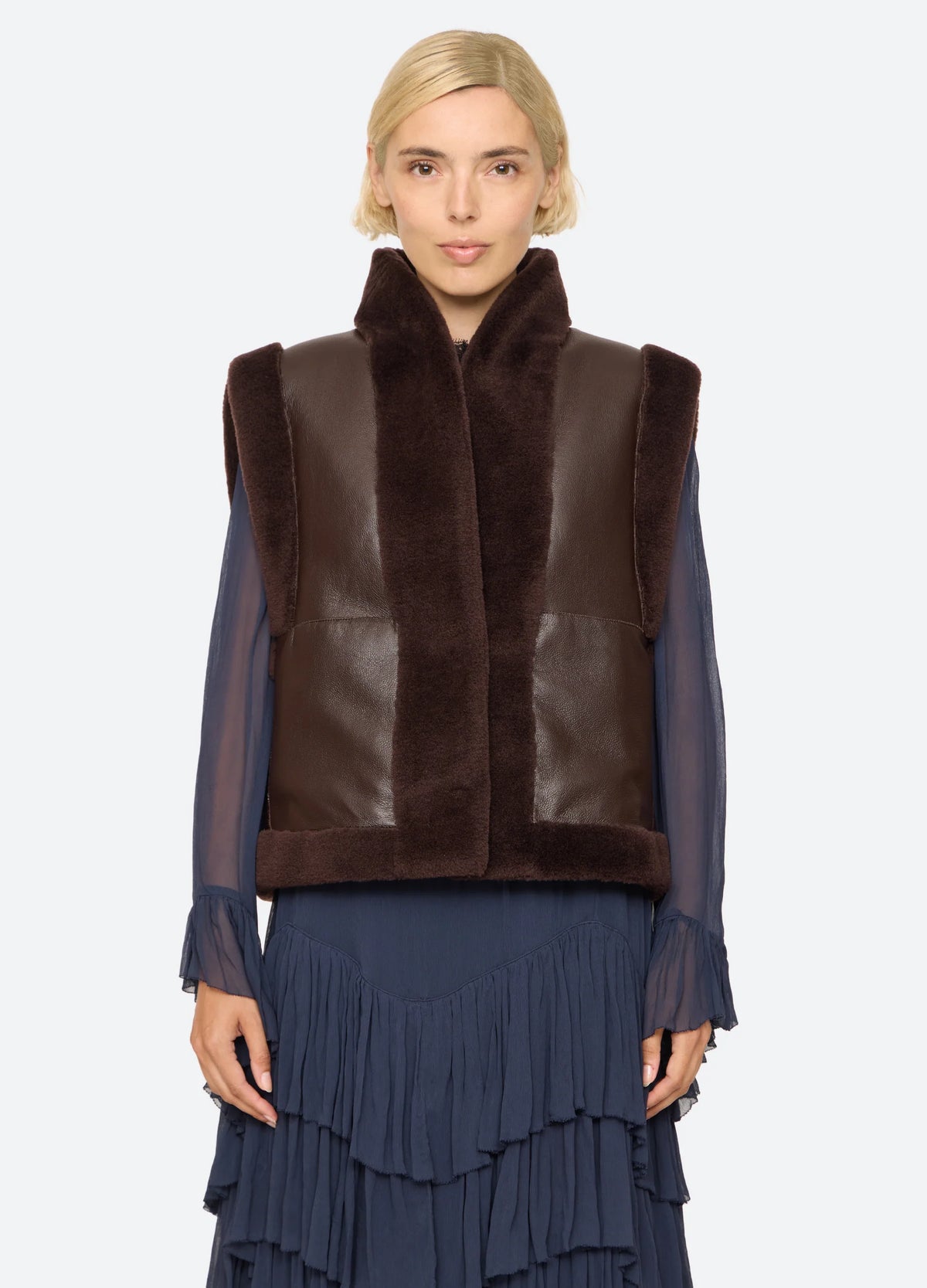 Annie Reversible Vest BROWN
