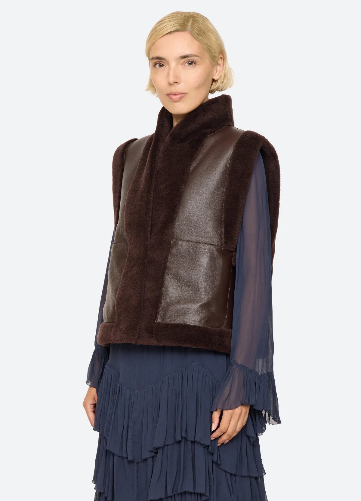 Annie Reversible Vest BROWN
