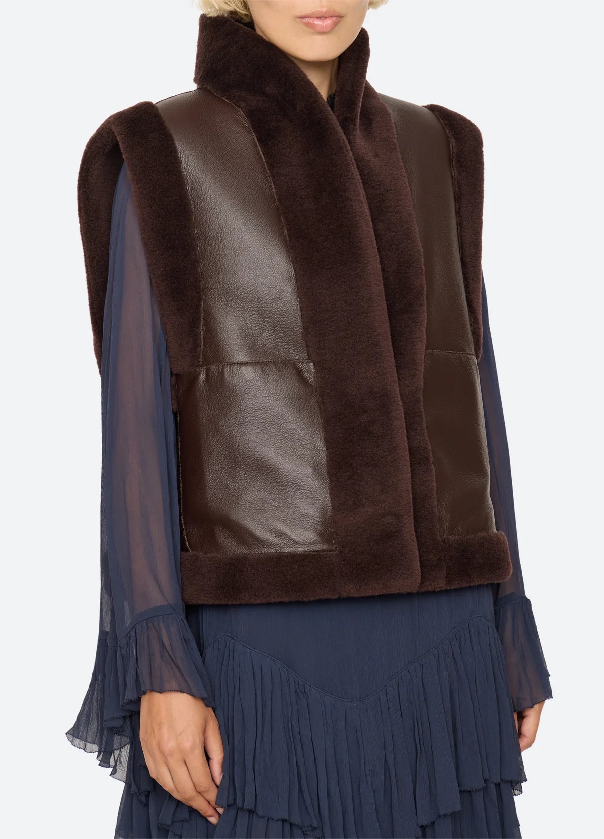 Annie Reversible Vest BROWN