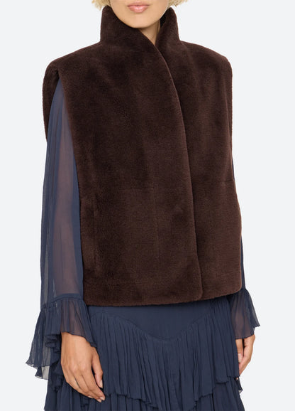 Annie Reversible Vest BROWN