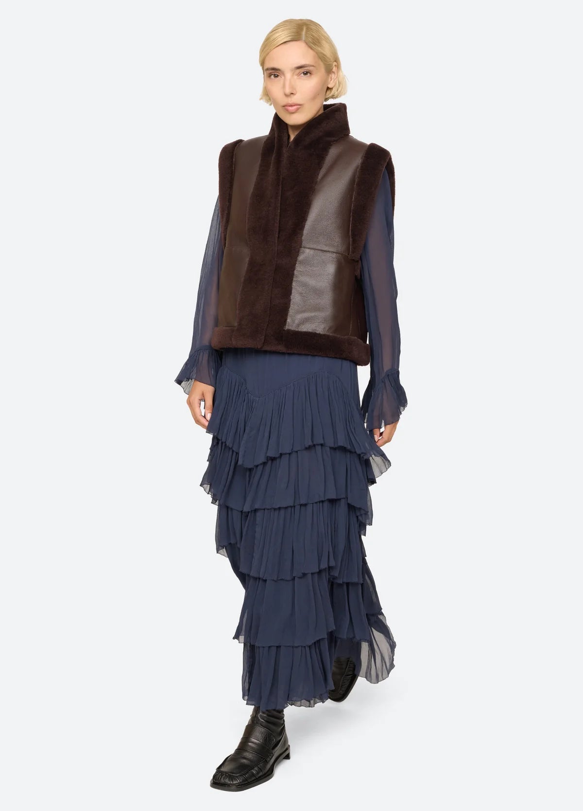 Annie Reversible Vest BROWN