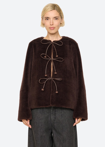 Annie Long Sleeve Jacket BROWN