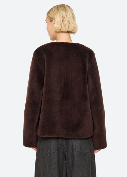 Annie Long Sleeve Jacket BROWN