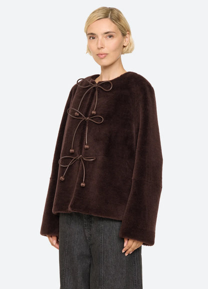 Annie Long Sleeve Jacket BROWN